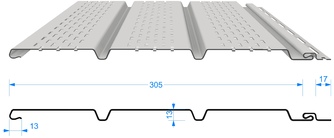 Чертеж софита STANDARD перфорированный