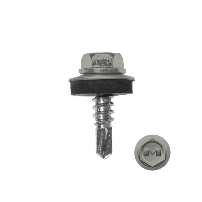 Саморез по металлу Daxmer 5,5х19 (250шт) сверло №3 RAL 7038